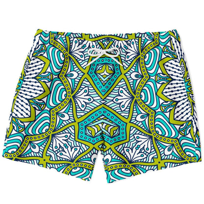 Ethnic colorful pattern swim trunk