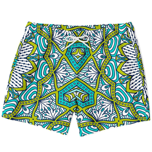Ethnic colorful pattern swim trunk