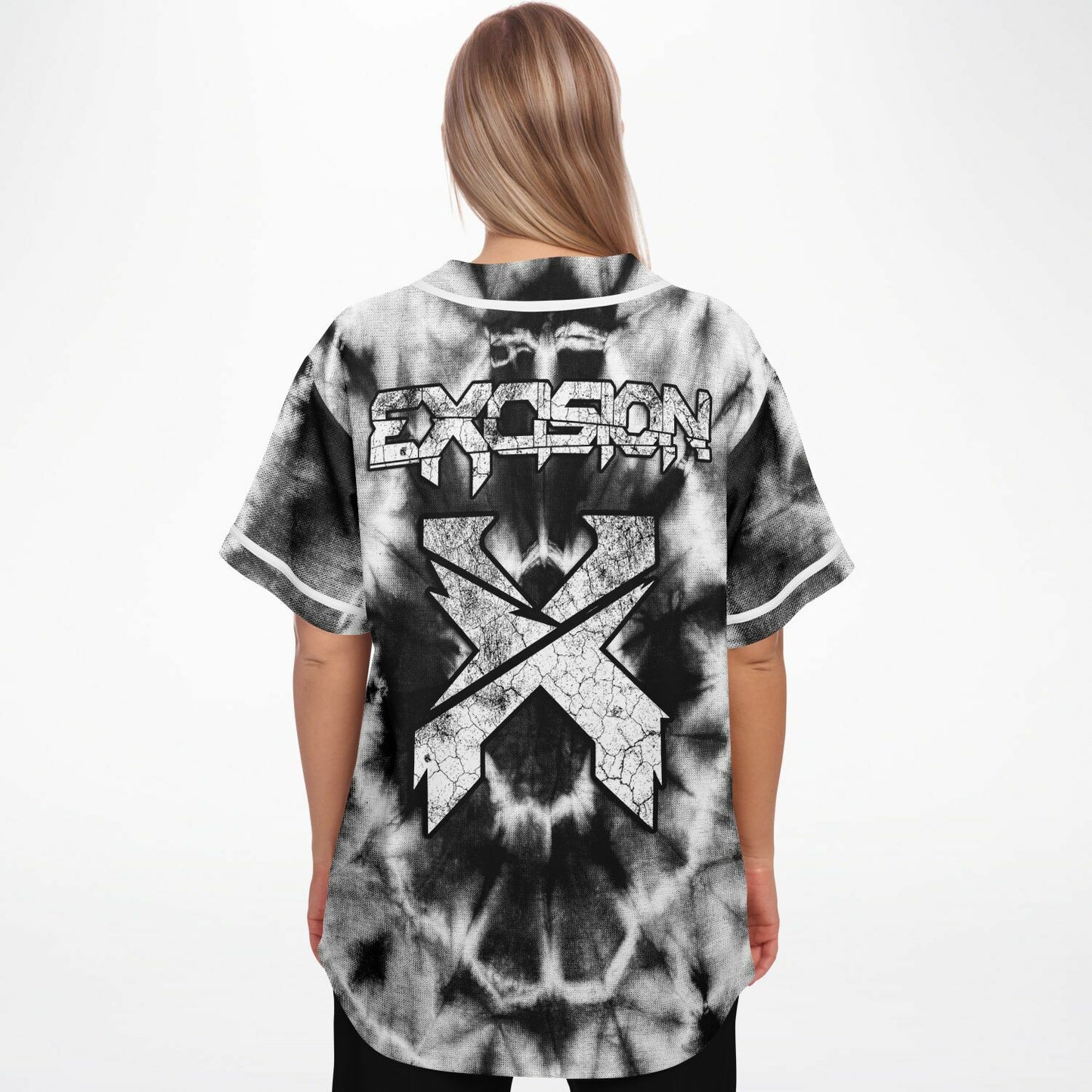 Tie dye excision baseball jersey
