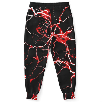 Red electric bolt jogger