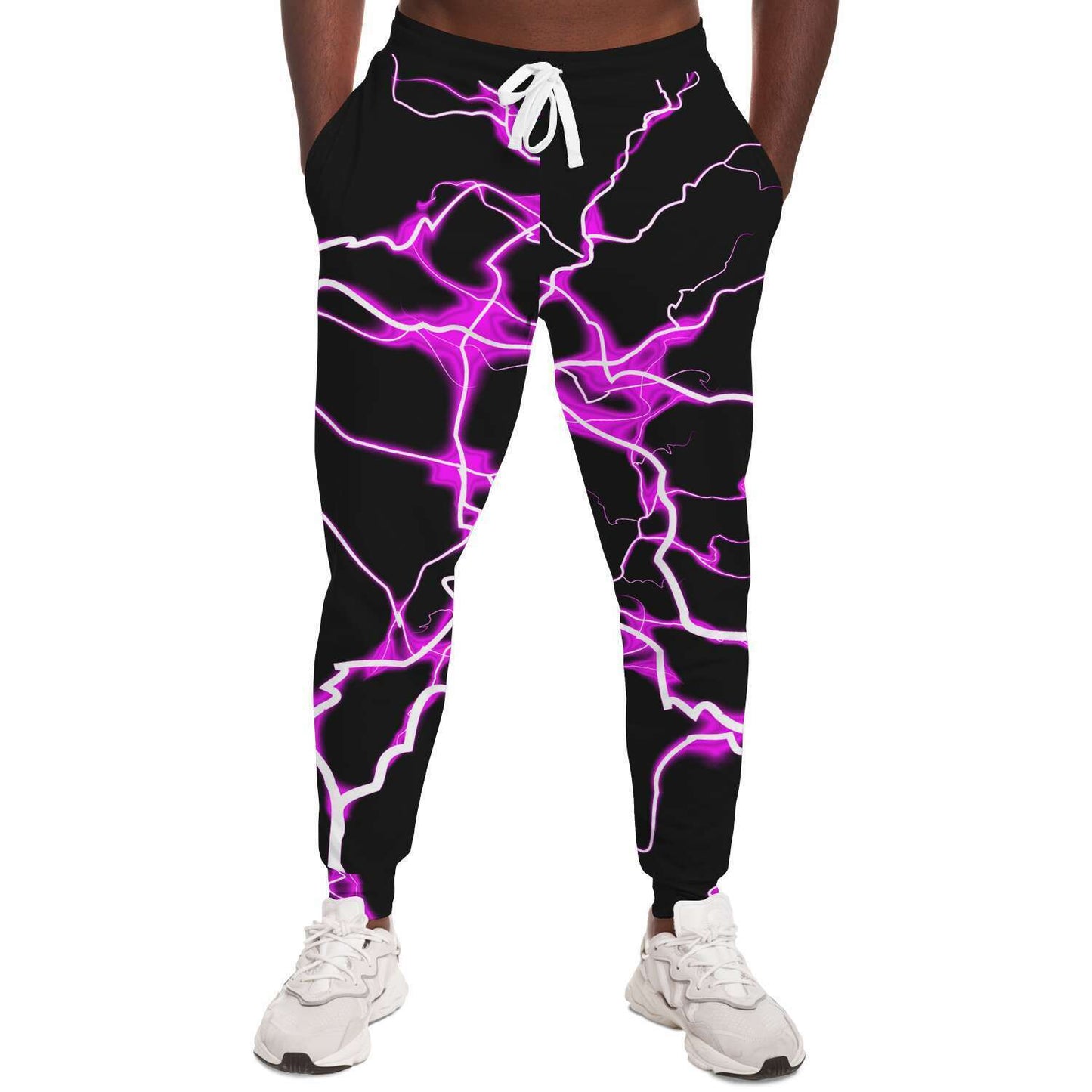 Pink electric bolt jogger