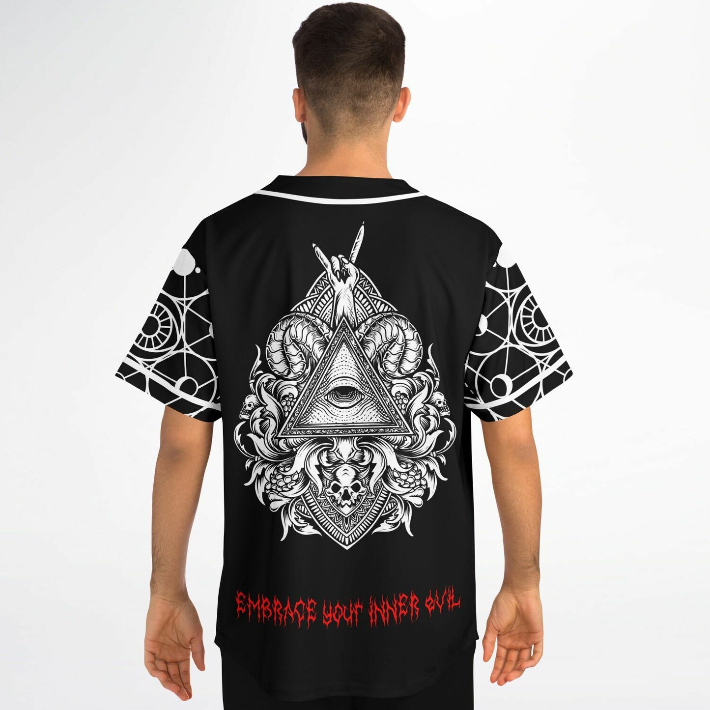 Illuminati abstract baseball jersey