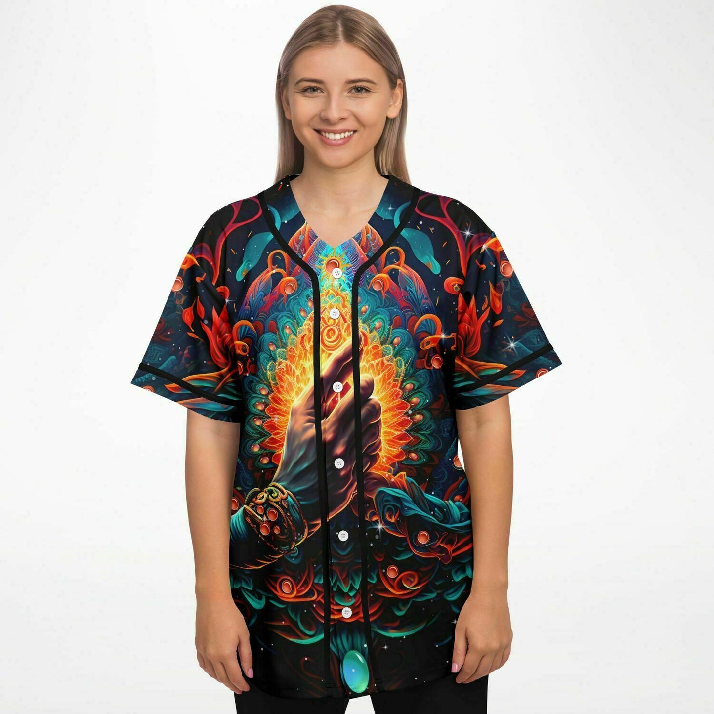 Psychedelic rave Baseball Jersey