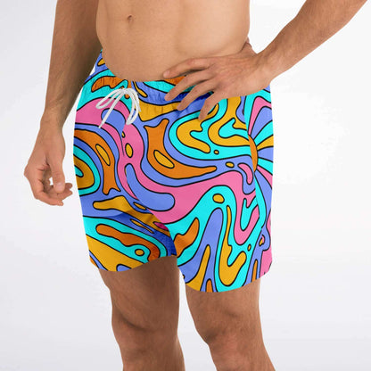 Groovy abstract swim trunks