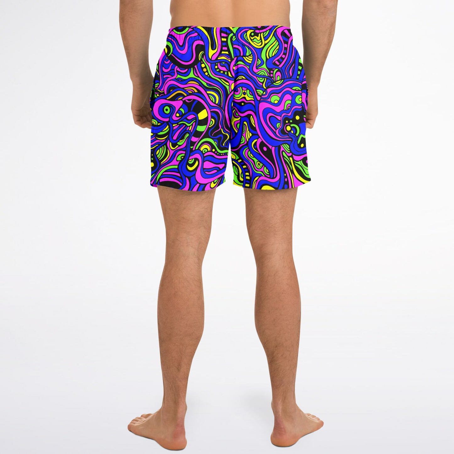 Psychedelic swim trunks