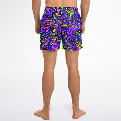 Psychedelic swim trunks