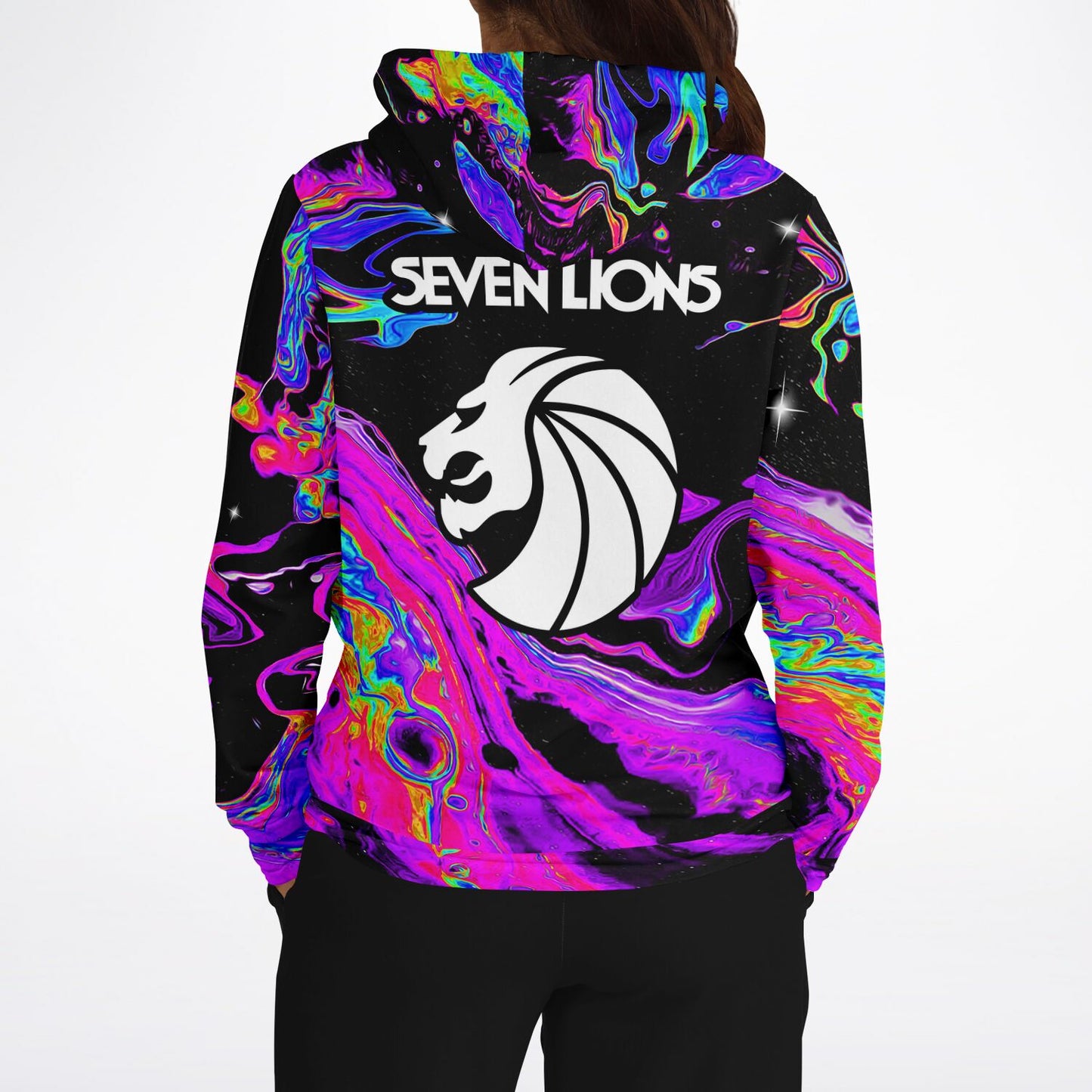 Trippy Oil silk hoodie
