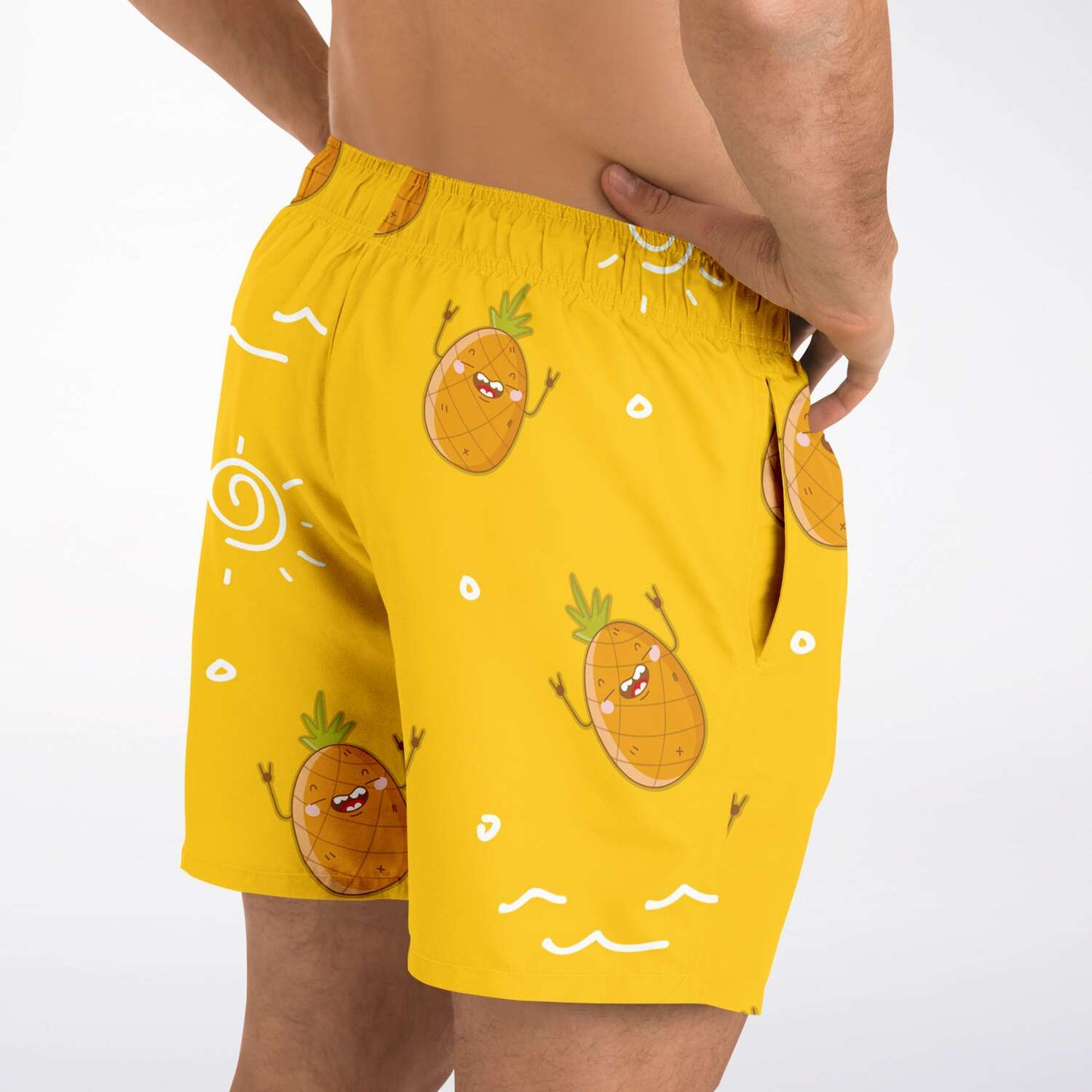 Smiley pineapple swim trunk