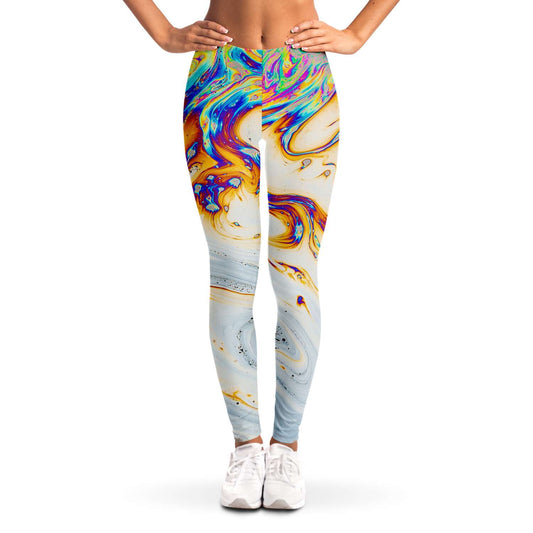 Oil silk leggings