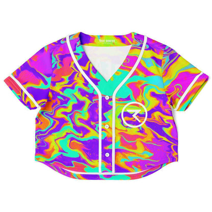 Break my heatt and my neck crop top baseball jersey