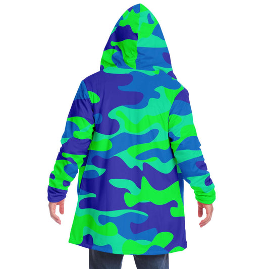 Teal green and blue cloak