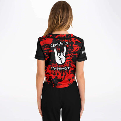 Certified headbanger crop top jersey