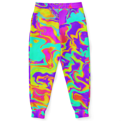 Colorful silk oil jogger