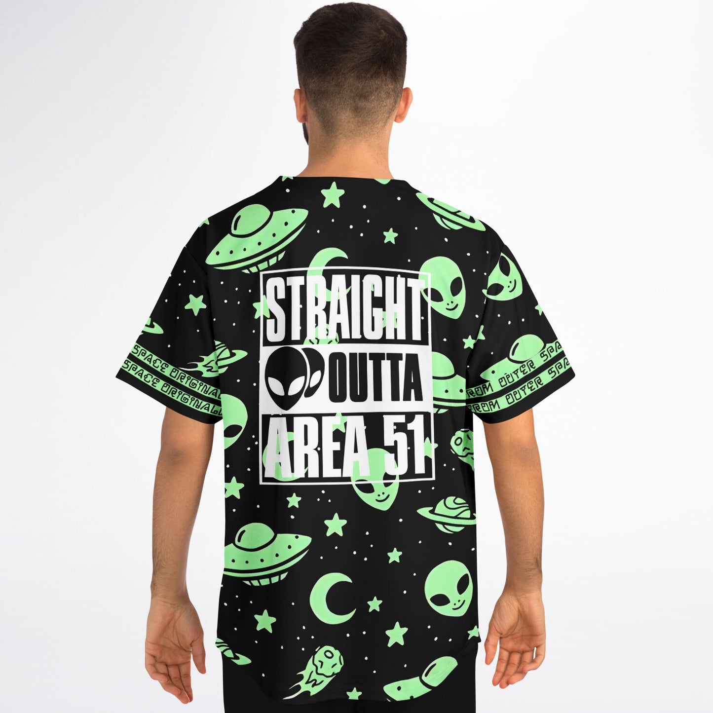 Originally from outer space baseball jersey