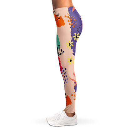 ABSTRACT Floral Leggings