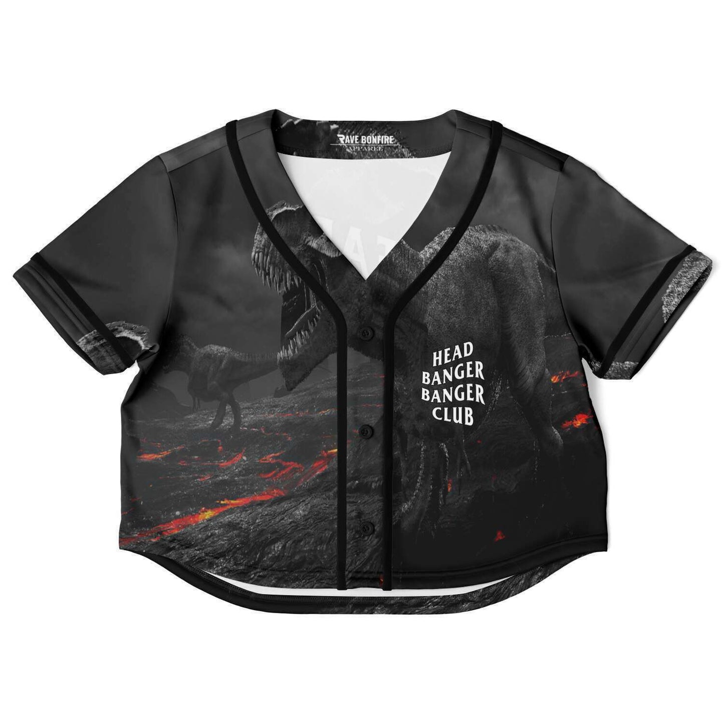 Head banger banger club crop top baseball jersey