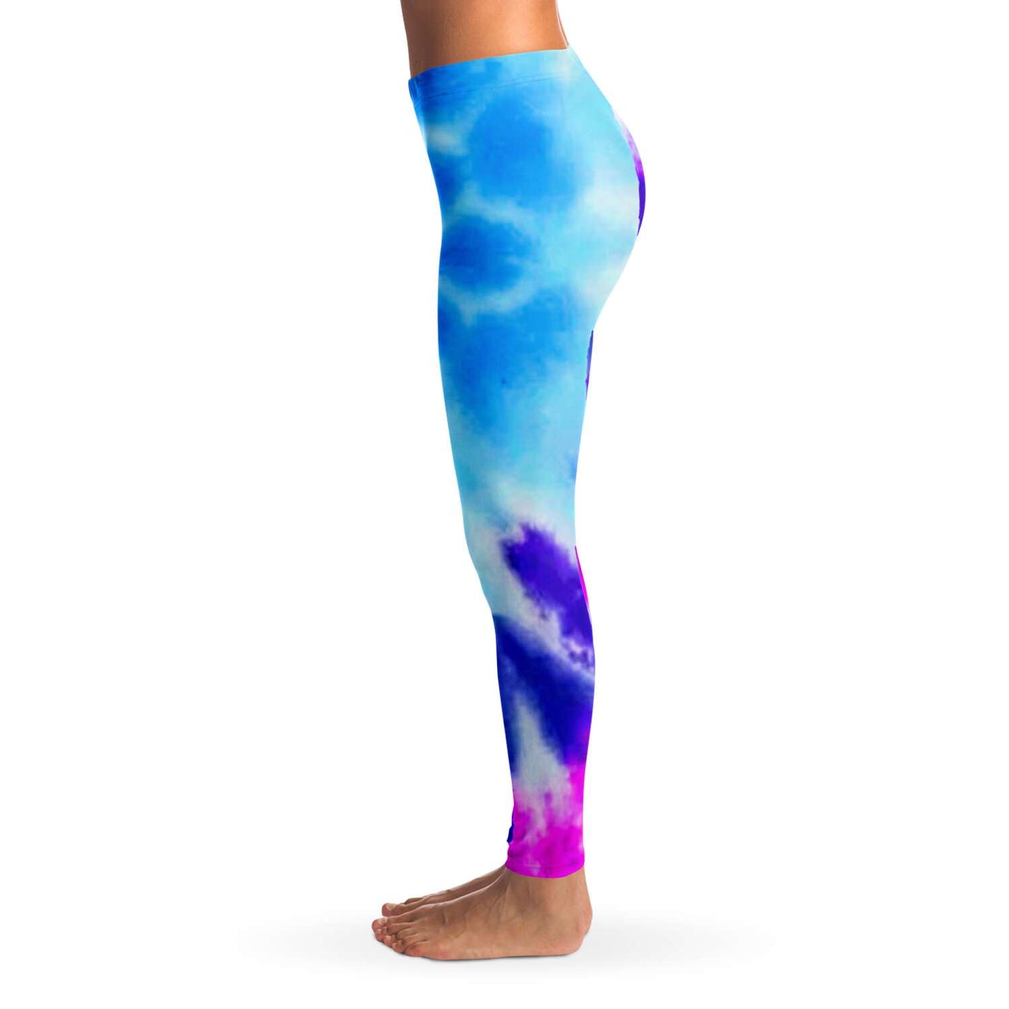 skyblue purple tie dye Leggings