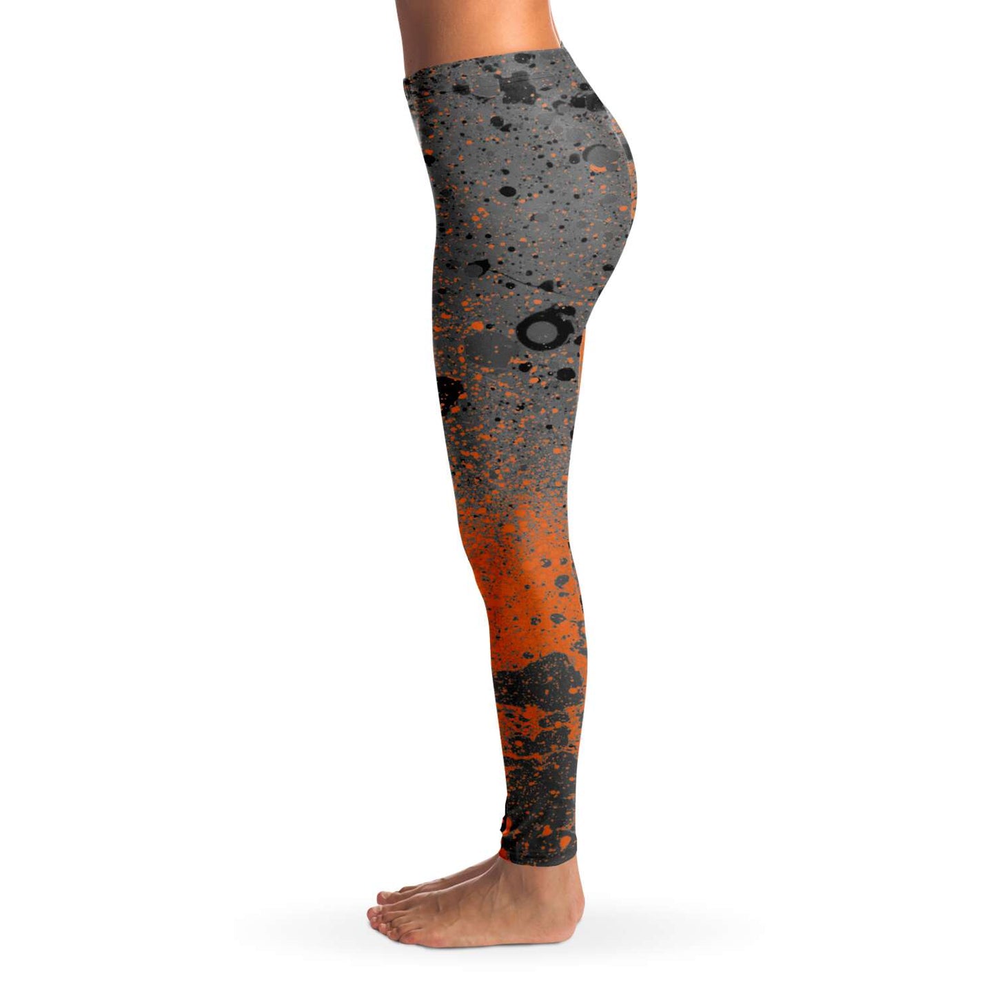 Orange and black dots Leggings