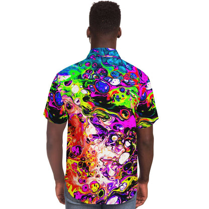 Trippy  short sleeve button down shirt