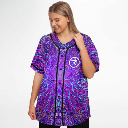 Trippy psychedelic baseball jersey