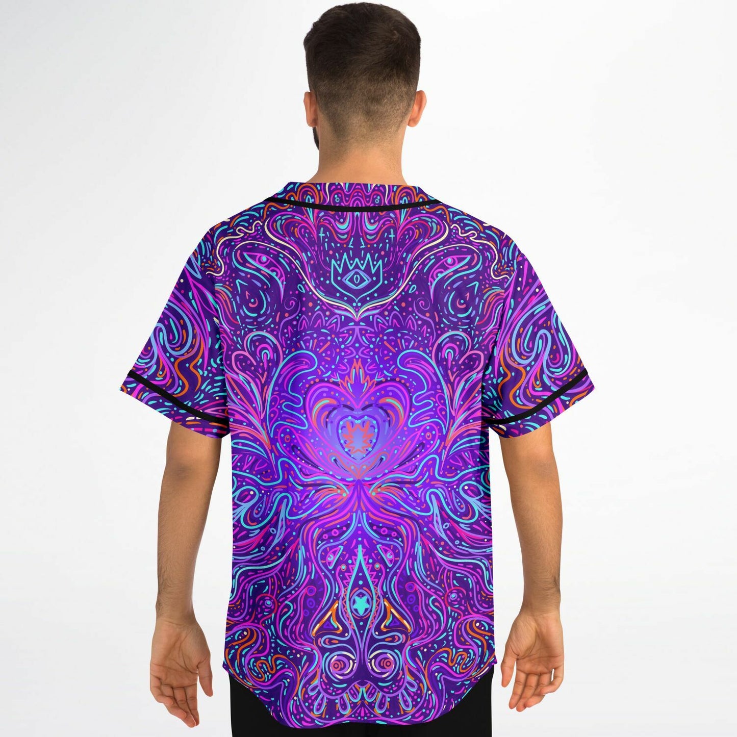 Trippy psychedelic baseball jersey