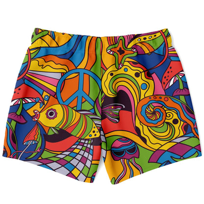 Colorful trippy Swim trunk