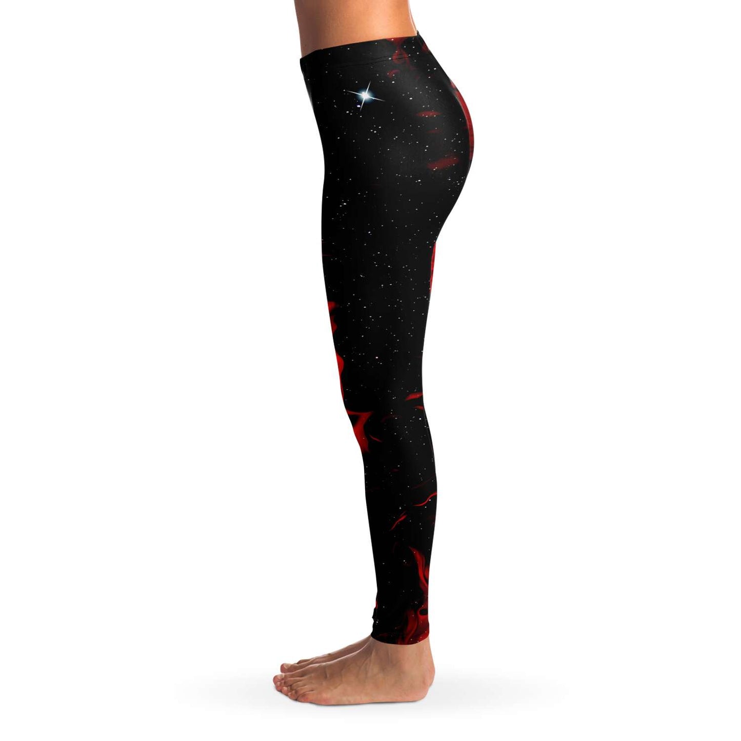 Red trippy galaxy Leggings