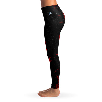 Red trippy galaxy Leggings