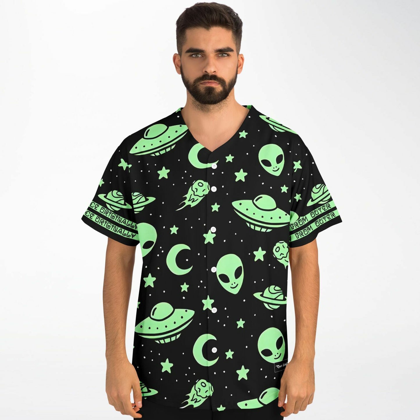 Originally from outer space baseball jersey