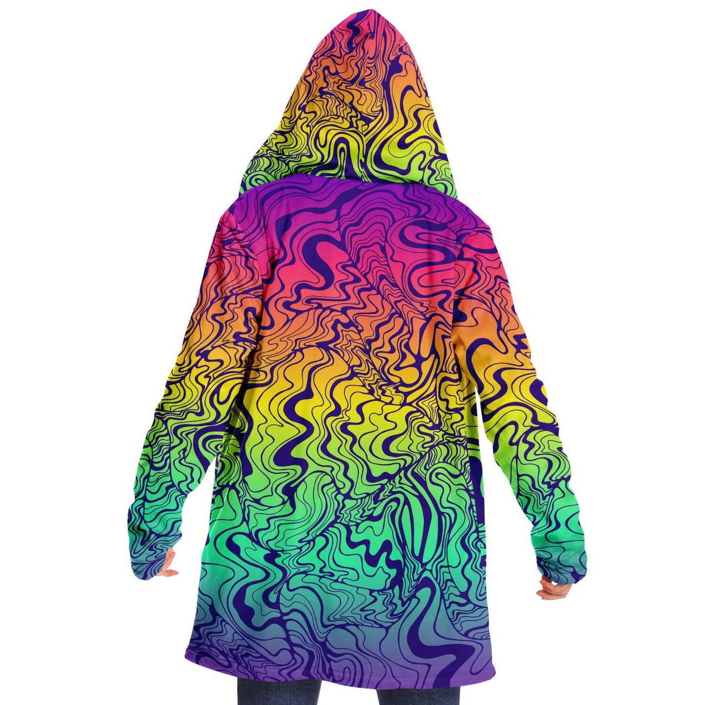 Rainbow psychedelic  lines cloak