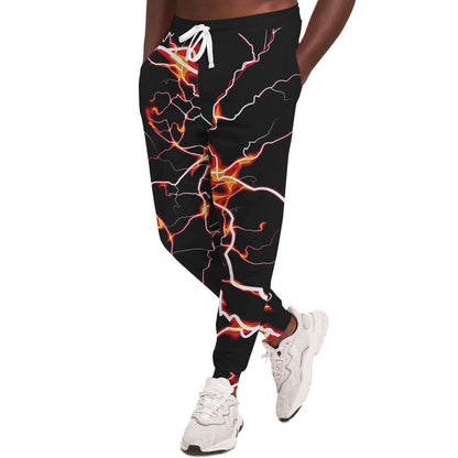 Orange electric bolt jogger