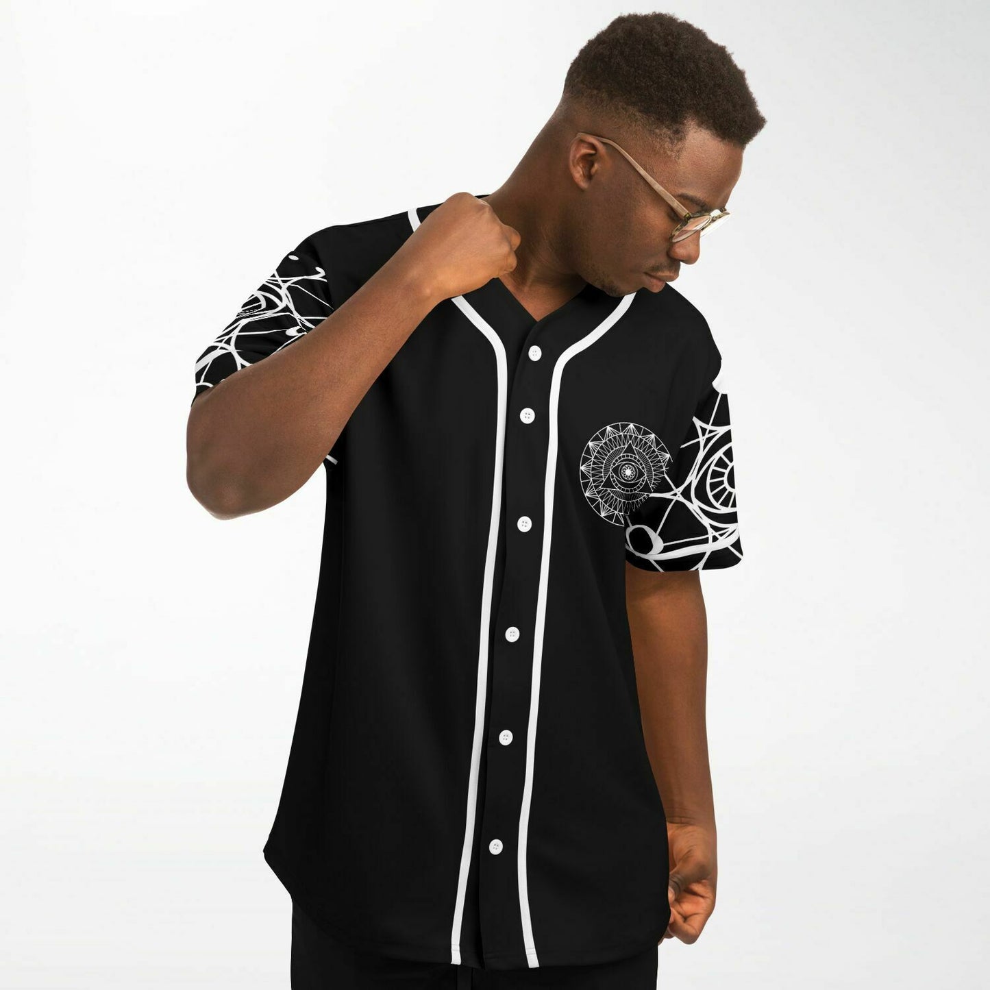 Illuminati abstract baseball jersey