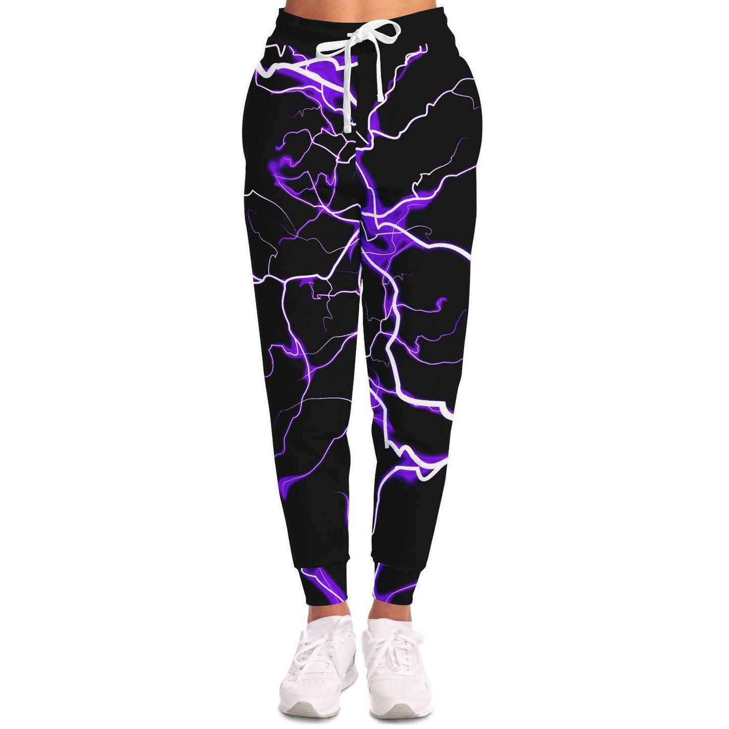 Purple electric bolts jogger