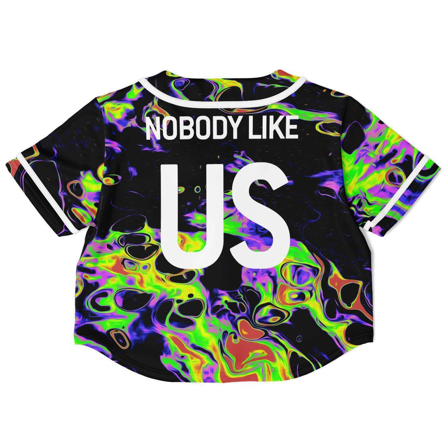 nobody like us crop top jersey
