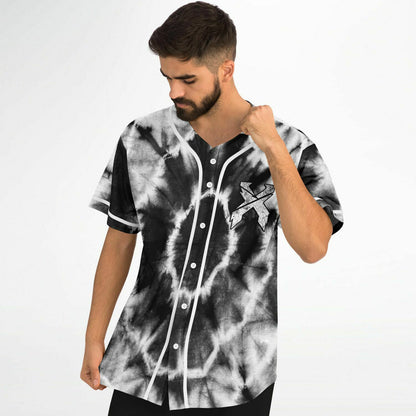 Tie dye excision baseball jersey