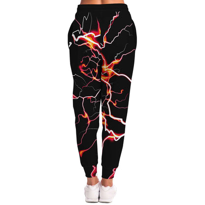 Orange electric bolt jogger
