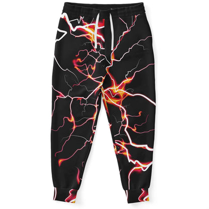 Orange electric bolt jogger