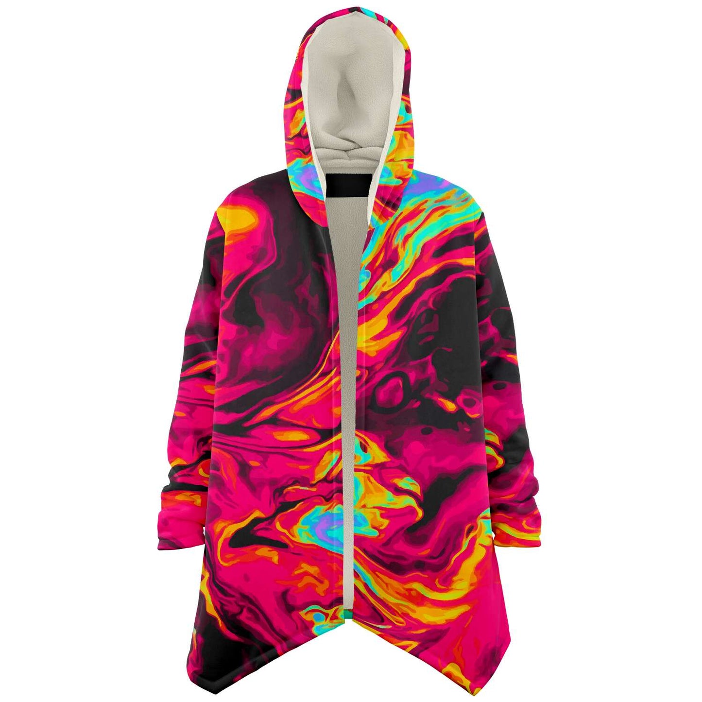 Aesthetic oil silk cloak