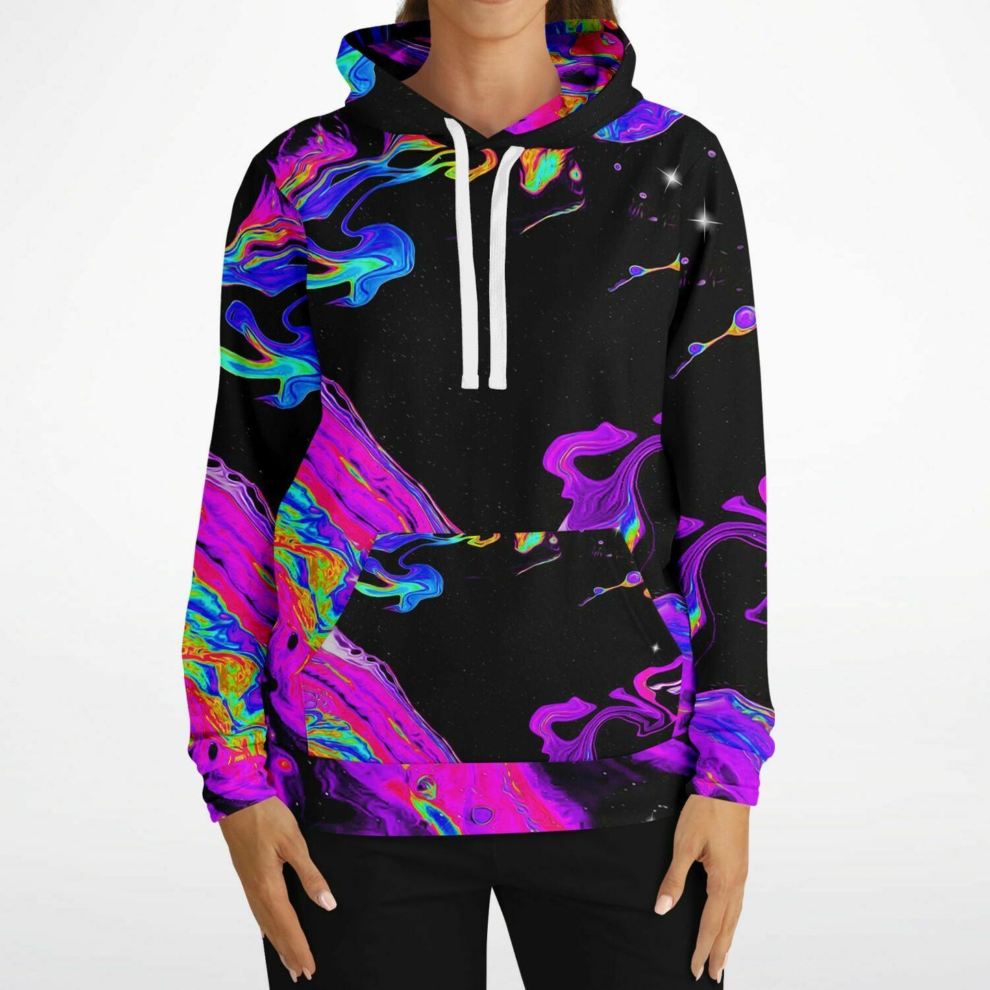 Trippy Oil silk hoodie
