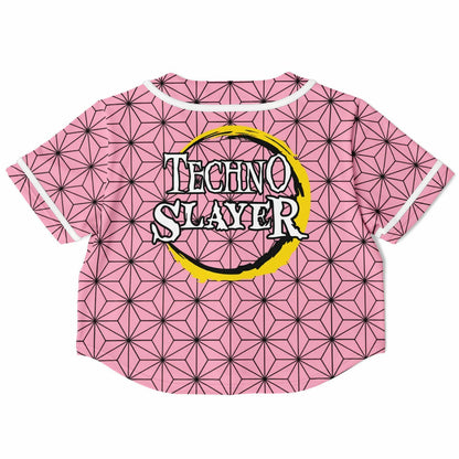 Techno Slayer Cropped Baseball Jersey
