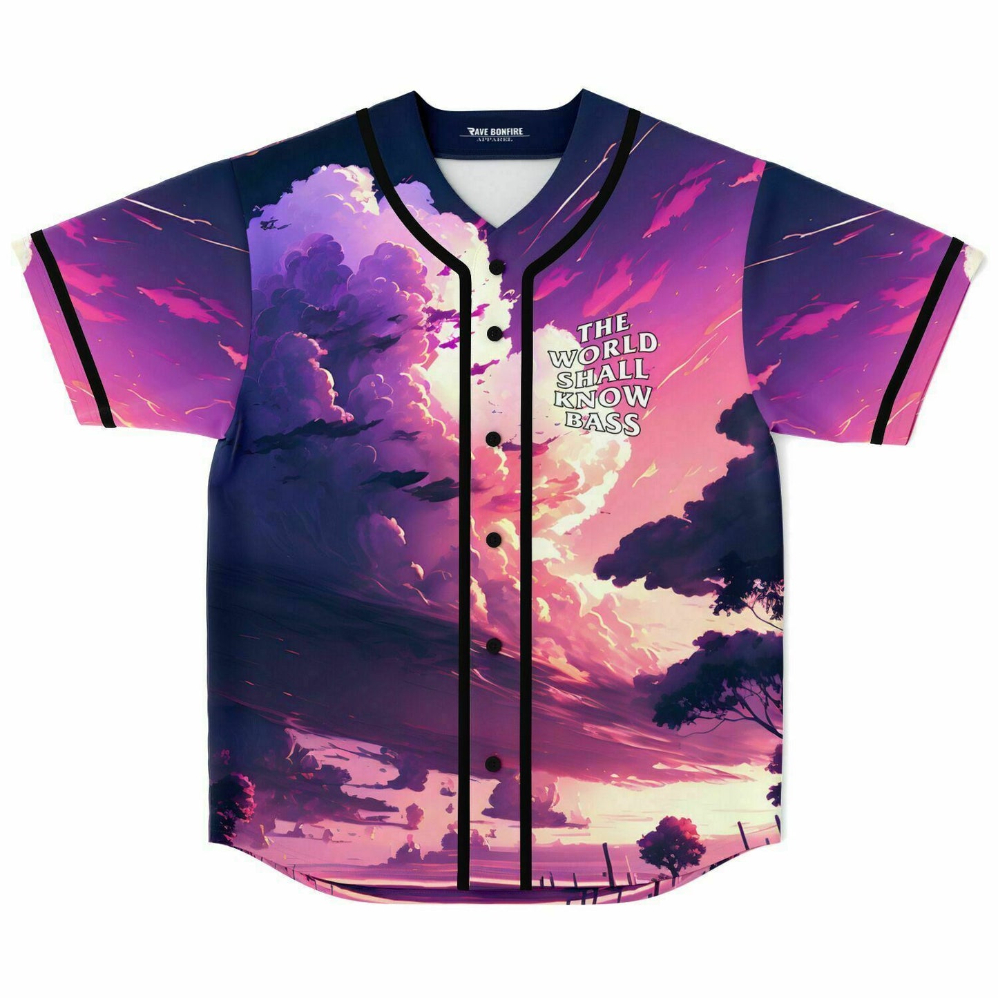The world shall know bass rave baseball jersey