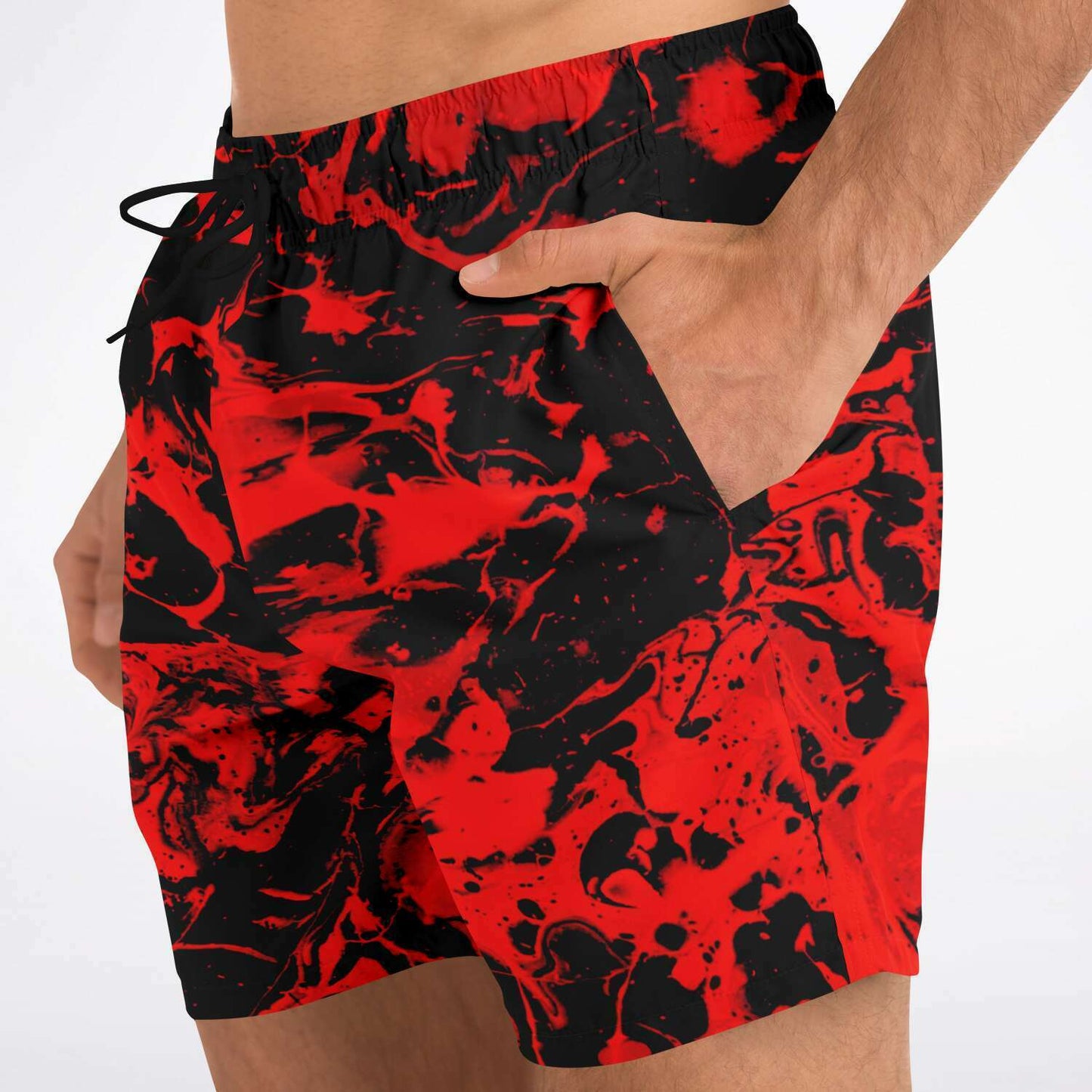 Trippy red swim trunk V2