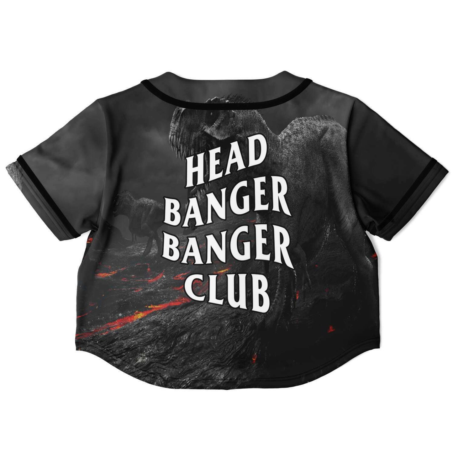 Head banger banger club crop top baseball jersey
