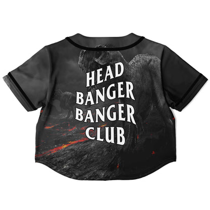 Head banger banger club crop top baseball jersey