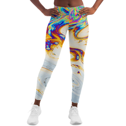 Oil silk leggings