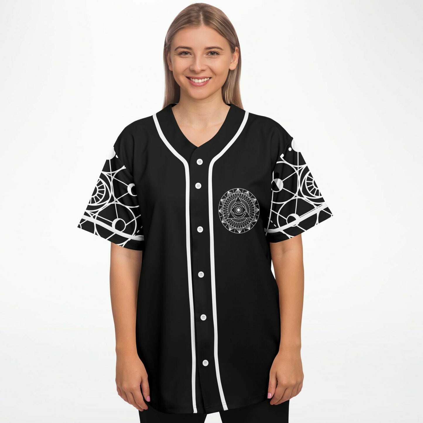 Illuminati abstract baseball jersey