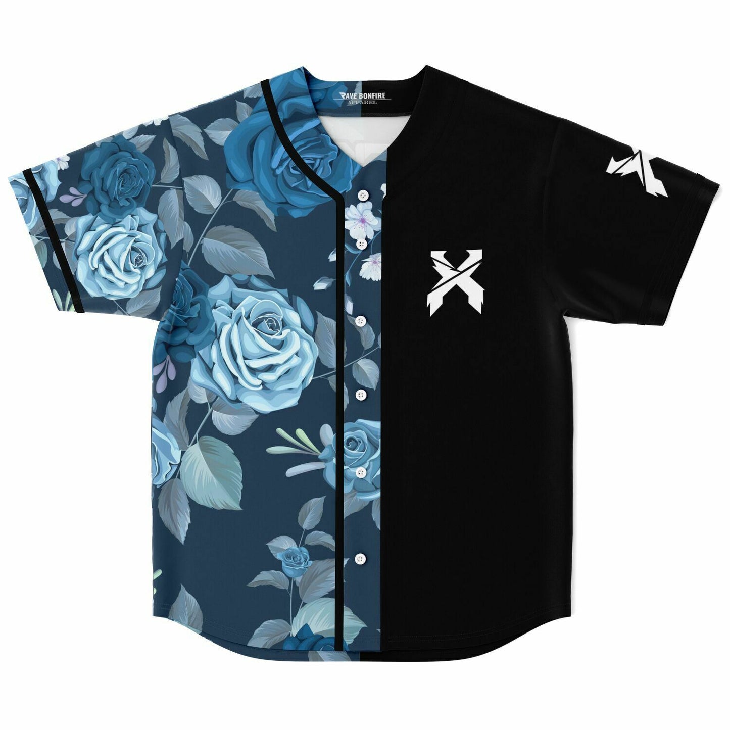 Blue flowers excision jersey