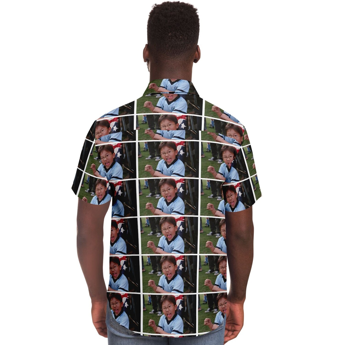 Byong-Son custom short sleeve button down shirt