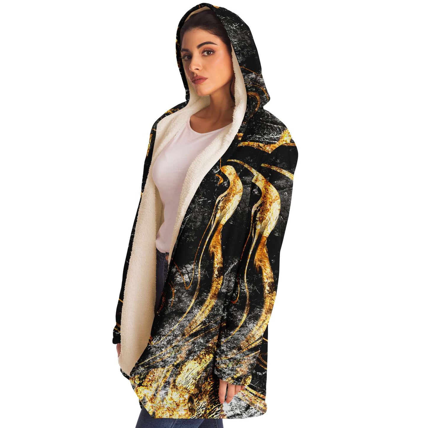 Marbled in gold cloak
