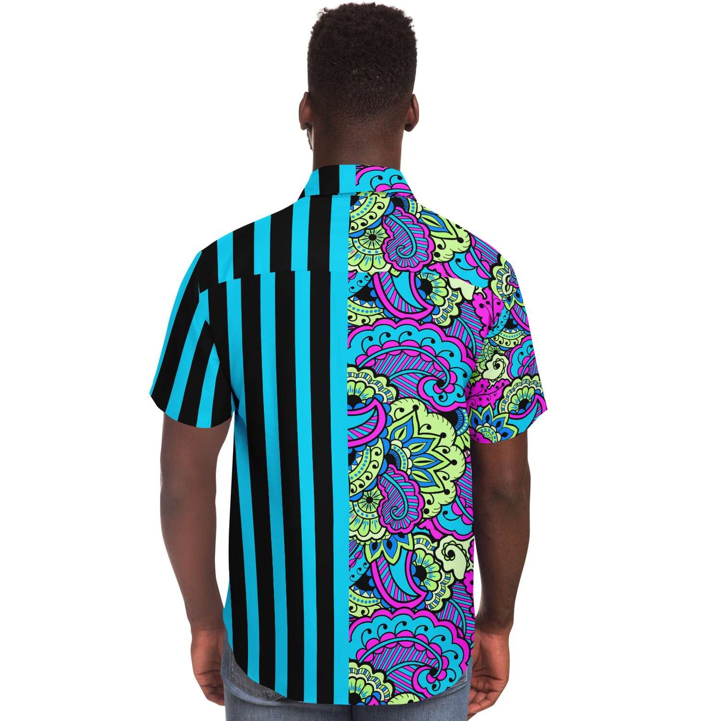 Paisley  short sleeve button down shirt